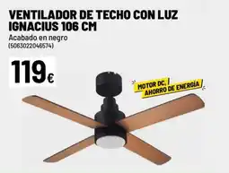 Brico Depôt Ventilador de techo con luz ignacius oferta