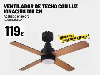 Brico Depôt Ventilador de techo con luz ignacius oferta