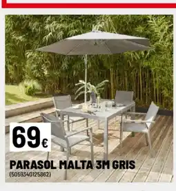 Brico Depôt Parasol malta 3m gris oferta