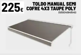 Brico Depôt Toldo manual semi cofre taupe poly oferta