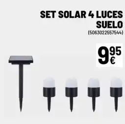 Brico Depôt Set solar 4 luces suelo oferta