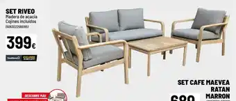 Brico Depôt SET RIVEO Madera de acacia oferta