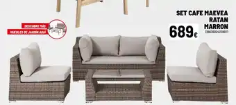 Brico Depôt Set cafe maevea ratan marron oferta