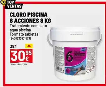 Brico Depôt Cloro piscina 6 acciones oferta