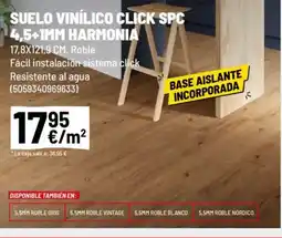 Brico Depôt Suelo vinílico click spc 4,5+1mm harmonia oferta