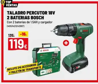 Brico Depôt BOSCH Taladro percutor 18v 2 baterias oferta
