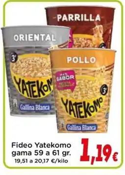 Proxi YATEKOMO Fideo gama oferta