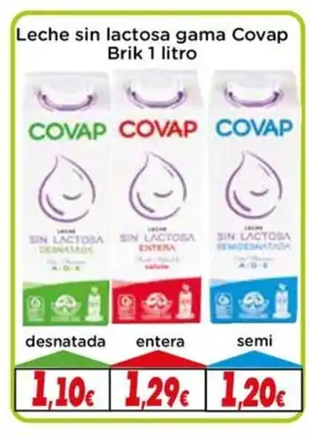 Proxi COVAP Leche sin lactosa gama oferta