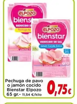 Proxi ELPOZO Pechuga de pavo o jamón cocido Bienstar oferta