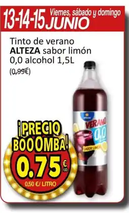 SPAR ALTEZA tinto de verano sabor limon oferta