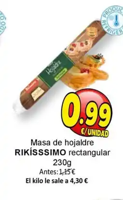 SPAR RIKISSSIMO Masa de hojaldre oferta