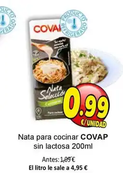 SPAR COVAP Nata para cocinar sin lactosa oferta