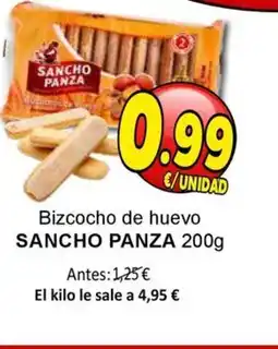 SPAR SANCHO PANZA Bizcocho de huevo oferta