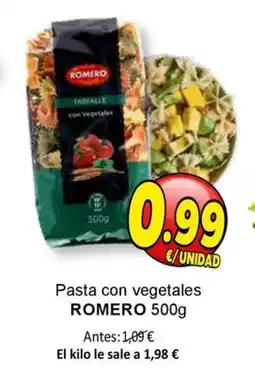 SPAR ROMERO Pasta con vegetales oferta
