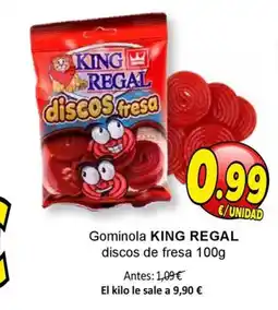 SPAR KING REGAL Gominola discos de fresa oferta