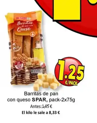 SPAR SPAR Barritas de pan con queso oferta