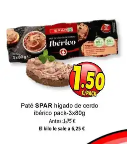 SPAR SPAR Paté hígado de cerdo ibérico oferta