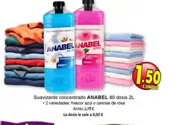 SPAR ANABEL Suavizante concentrado 80 dosis oferta
