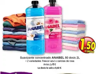 SPAR ANABEL Suavizante concentrado 80 dosis oferta