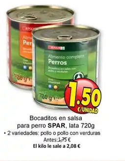 SPAR SPAR Bocaditos en salsa para perro oferta