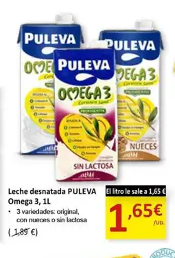 SPAR PULEVA Leche desnatada Omega oferta