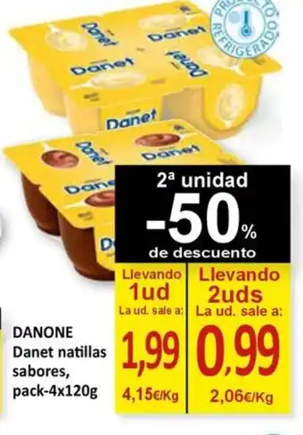 SPAR DANONE Danet natillas sabores oferta
