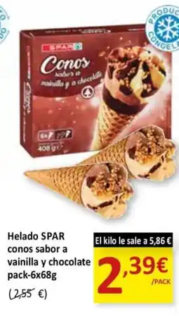 SPAR SPAR Helado conos sabor a vainilla y chocolate oferta