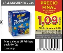 SPAR LU Mini galletas Principe oferta