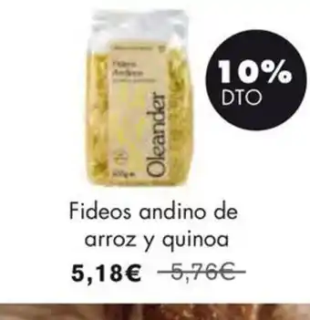 NaturaSí Fideos andino de arroz y quinoa oferta