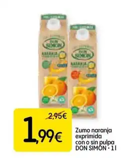 Dialprix DON SIMON Zumo naranja exprimida con o sin pulpa oferta