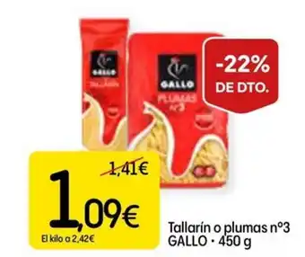 Dialprix GALLO Tallarín o plumas n°3 oferta