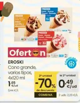 Eroski EROSKI Cono grande, varios tipos oferta