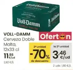 Eroski VOLL-DAMM Cerveza Doble Malta oferta