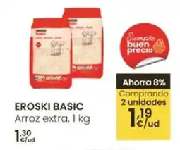 Eroski EROSKI BASIC Arroz extra oferta