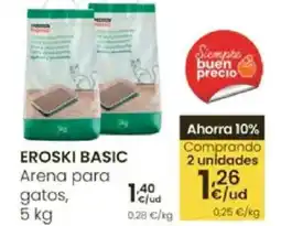 Eroski EROSKI BASIC Arena para gatos oferta