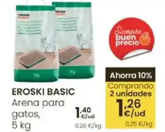 Eroski EROSKI BASIC Arena para gatos oferta