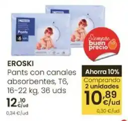 Eroski EROSKI Pants con canales absorbentes oferta