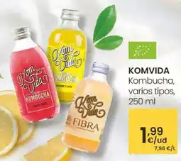 Eroski KOMVIDA Kombucha, varios tipos oferta