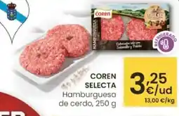 Eroski COREN SELECTA Hamburguesa de cerdo oferta