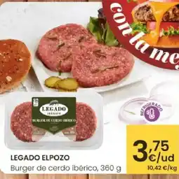 Eroski LEGADO ELPOZO Burger de cerdo ibéricp oferta