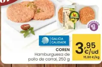 Eroski COREN Hamburguesa de pollo de corral oferta