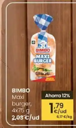 Eroski BIMBO Maxi burher oferta