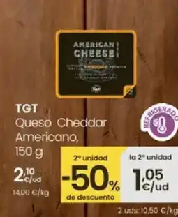 Eroski TGT Queso Cheddar Americano oferta