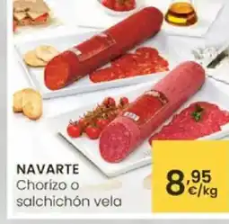 Eroski NAVARTE Chorizo o salchichón vela oferta
