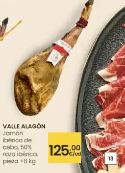 Eroski VALLE ALAGÓN Jamón ibérico de Jamón Premium c/ud raza ibérica oferta