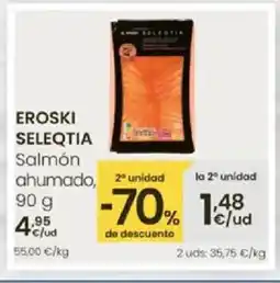 Eroski EROSKI SELEQTIA Salmón ahumado oferta