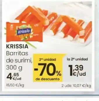 Eroski KRISSIA Barritas de surimi oferta