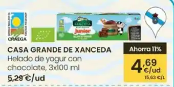Eroski CASA GRANDE DE XANCEDA Helado de yogur con chocolate oferta