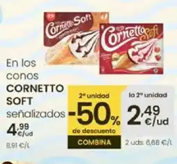 Eroski CORNETTO SOFT En los conos oferta