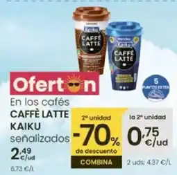 Eroski CAFFÈ LATTE En los cafés oferta